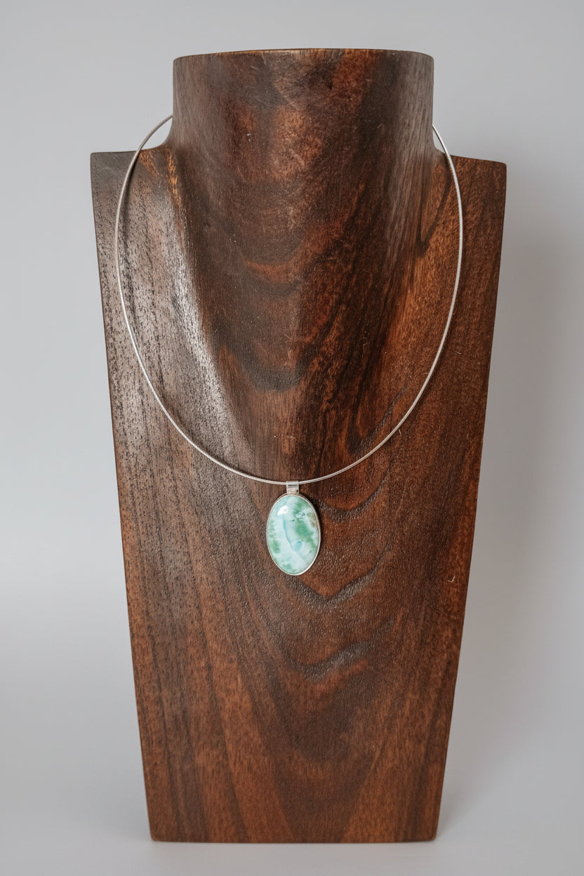 Cutler Bay Larimar Omega Necklace - Wooten's