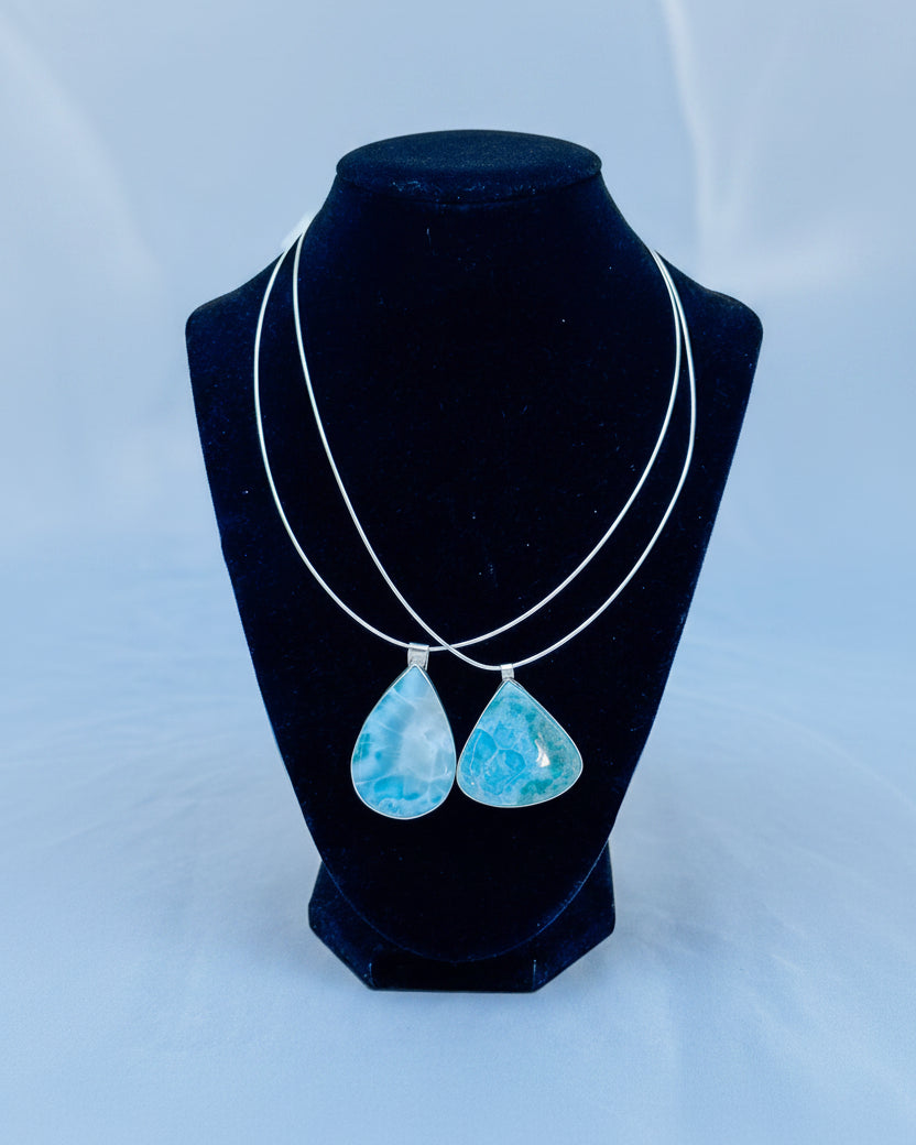 Cutler Bay Larimar Omega Necklace - Wooten's