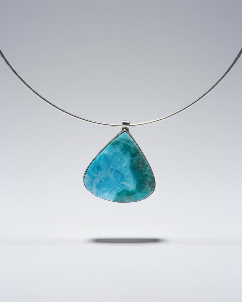 Cutler Bay Larimar Omega Necklace - Wooten's