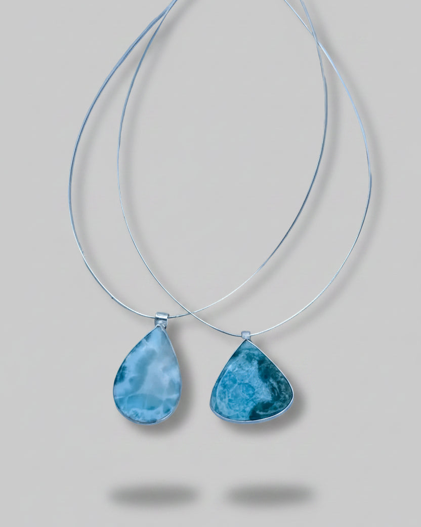 Cutler Bay Larimar Omega Necklace - Wooten's
