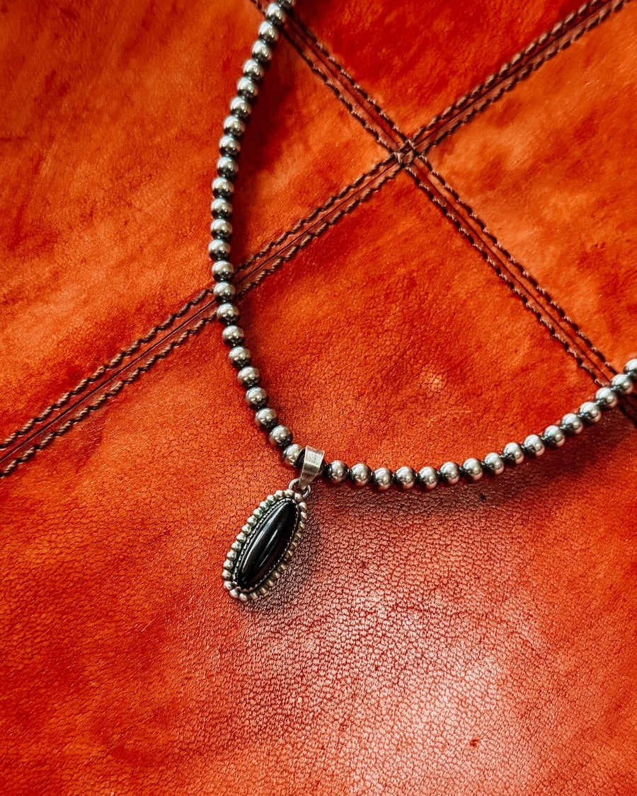 Cutter Black Onyx Necklace Pendant - Horseshoe J & Co.