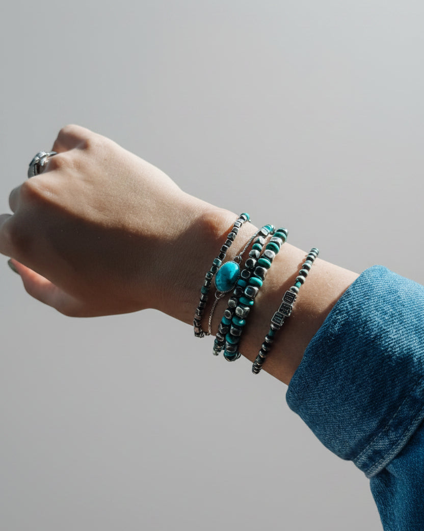 Dayton Sterling Silver With Turquoise Box Pearls - Wooten's
