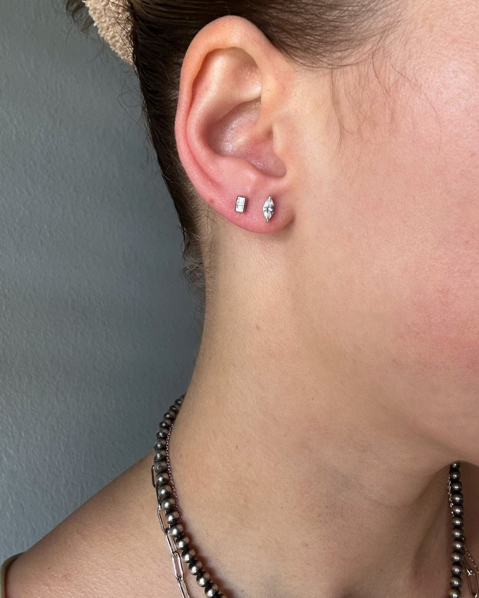 Decker Tiny Baguette Studs - Horseshoe J & Co.
