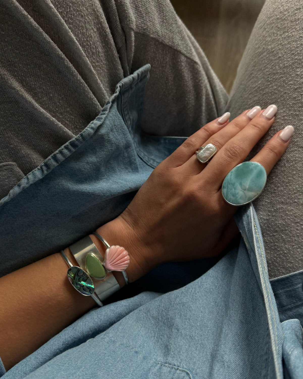 Destin Larimar Adjustable Ring - Wooten's