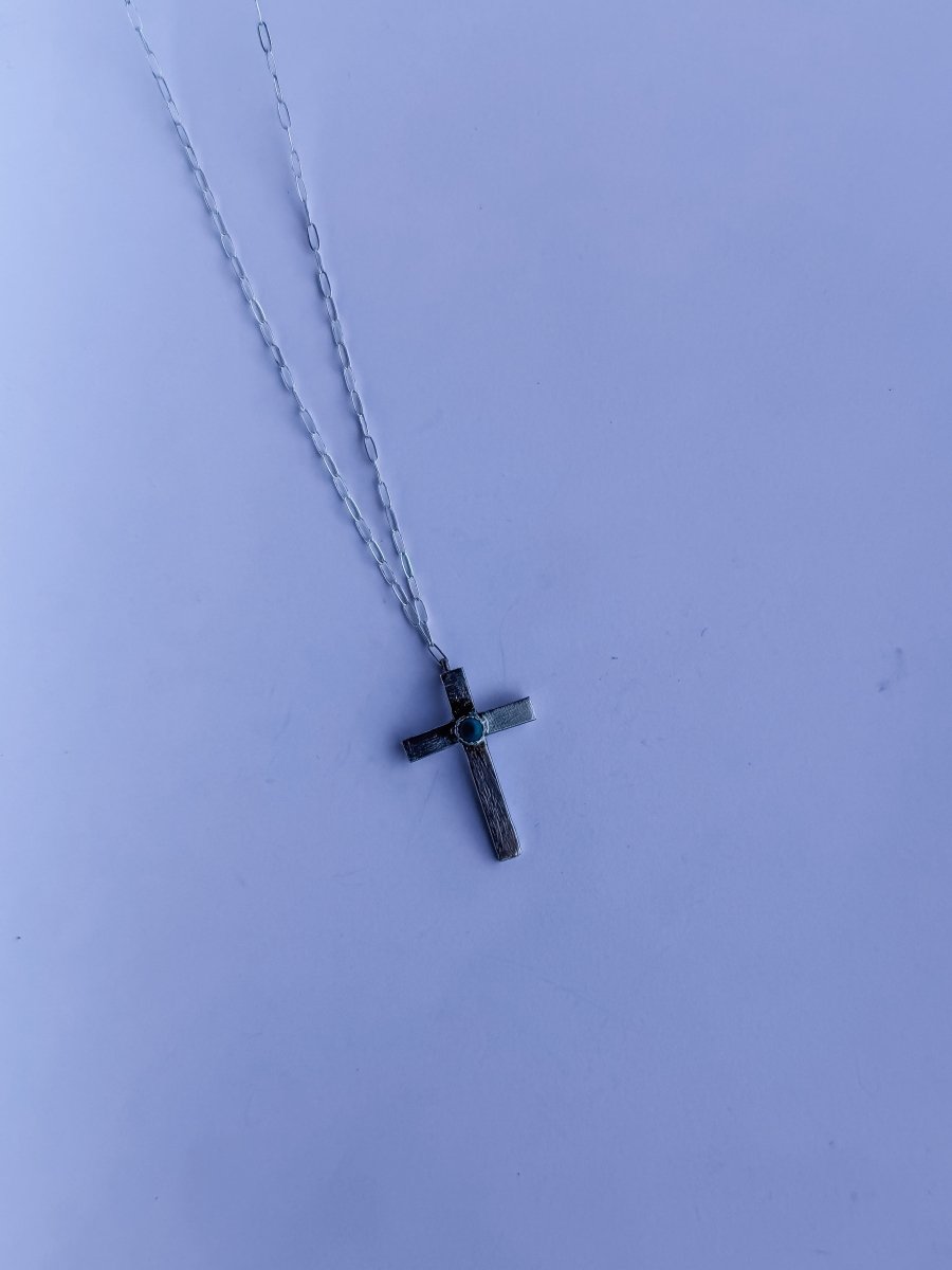 Devine Turquoise Cross Necklace - Horseshoe J & Co.