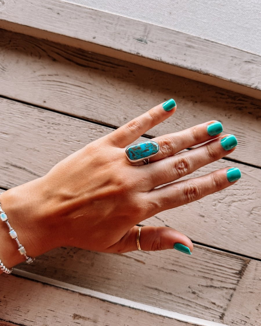 Didn't It Rain Turquoise Ring - Horseshoe J & Co.