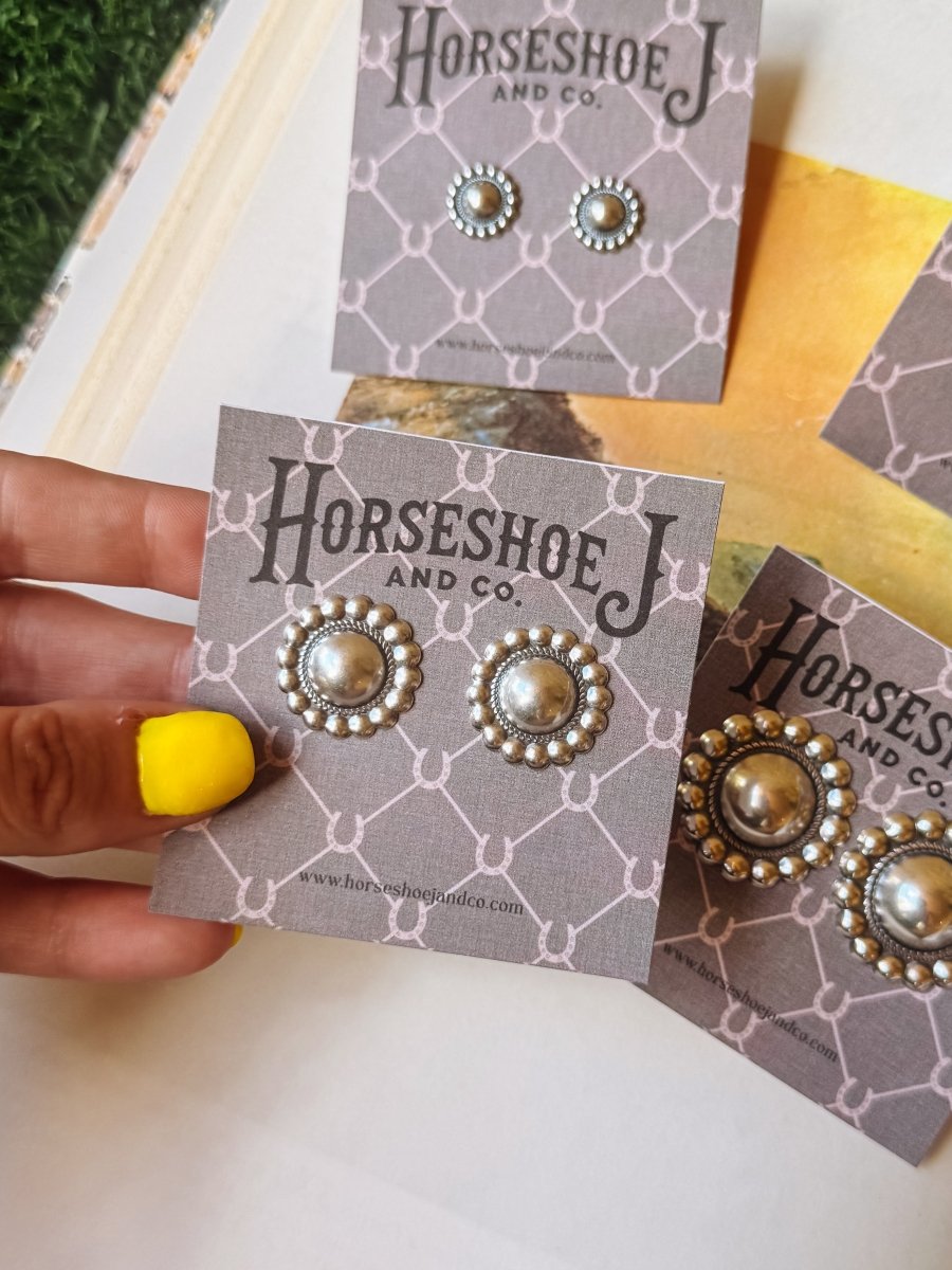 Dover Silver Earrings - Medium - Horseshoe J & Co.
