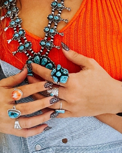 Drifter Adjustable Turquoise Cluster Ring - Horseshoe J & Co.
