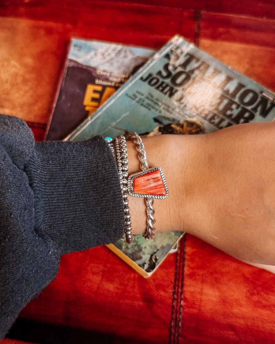 Dusty Spur Spiny Oyster Bracelet - Horseshoe J & Co.