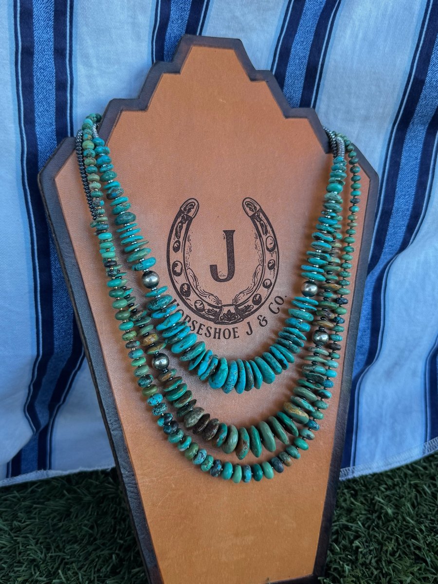 Easy Come, Easy Go 25" Turquoise Necklace - Horseshoe J & Co.