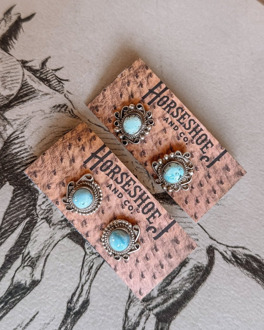 Ector Golden Hills Turquoise Earrings - earrings - Horseshoe J & Co.