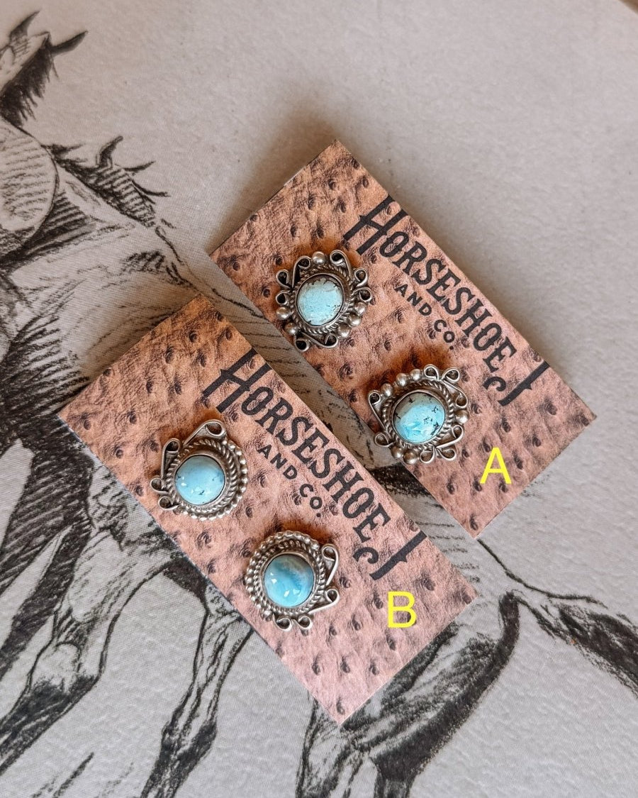 Ector Golden Hills Turquoise Earrings - earrings - Horseshoe J & Co.