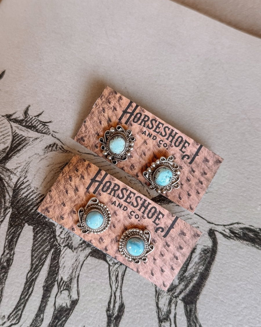 Ector Golden Hills Turquoise Earrings - earrings - Horseshoe J & Co.