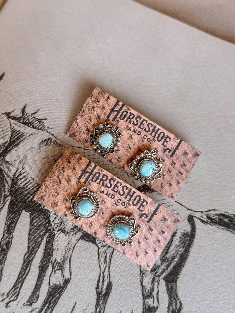 Ector Golden Hills Turquoise Earrings - earrings - Horseshoe J & Co.