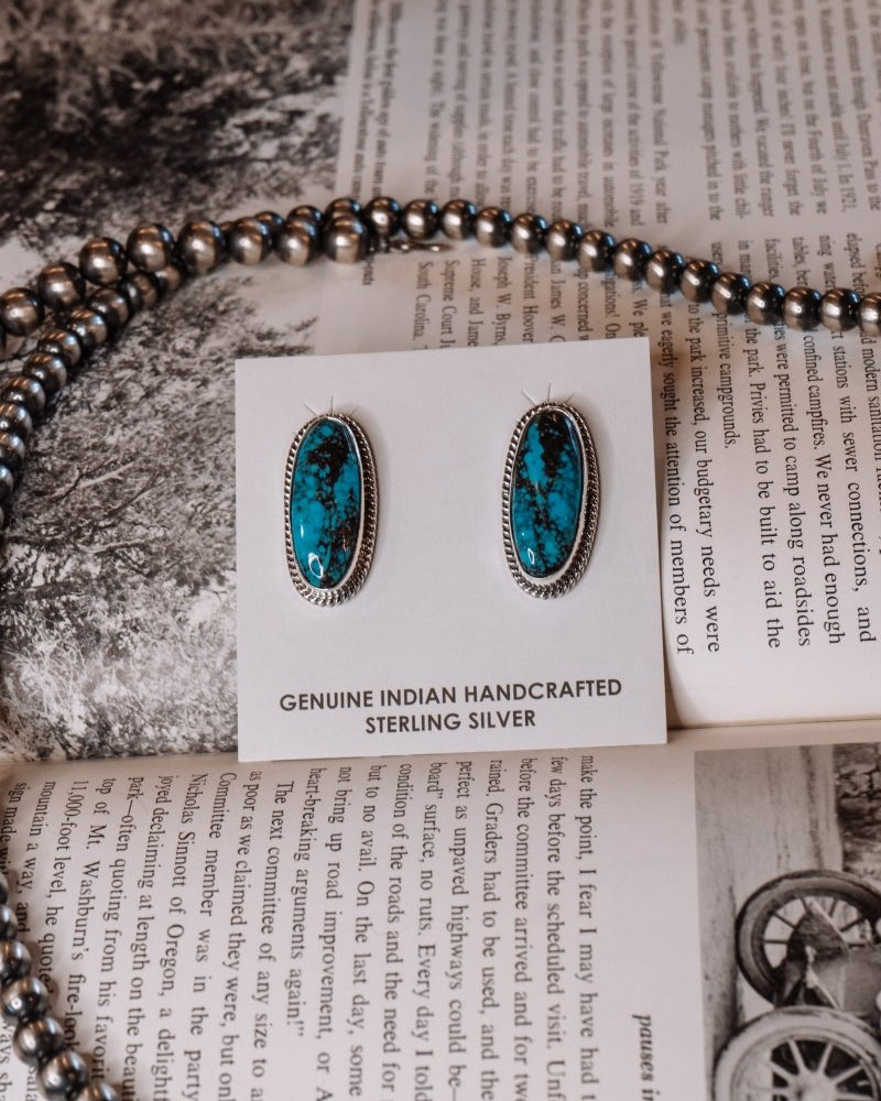 Ector Turquoise Earrings - Horseshoe J & Co.