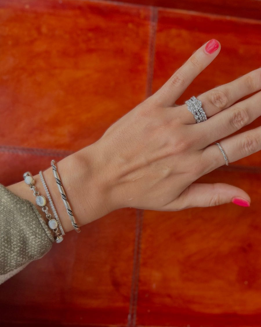 Fowler Silver Twist Ring Band - Horseshoe J & Co.