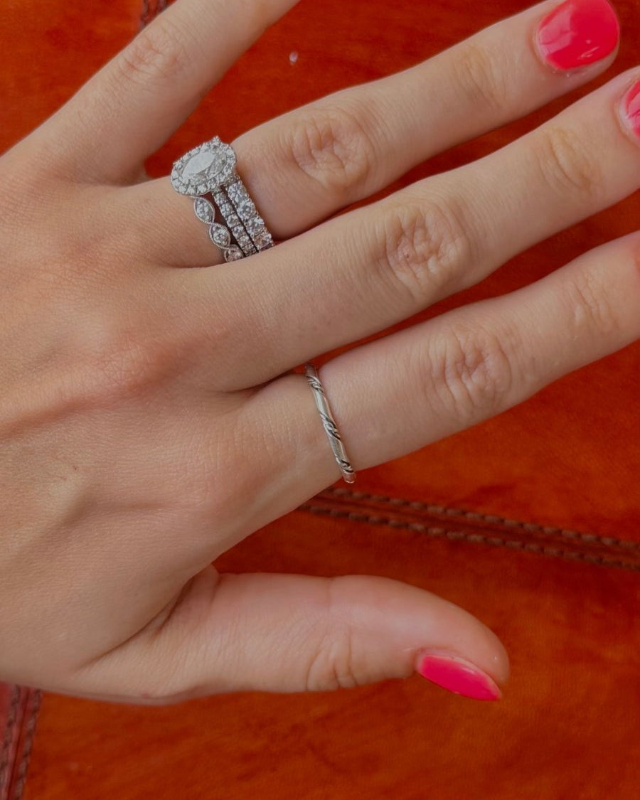 Fowler Silver Twist Ring Band - Horseshoe J & Co.