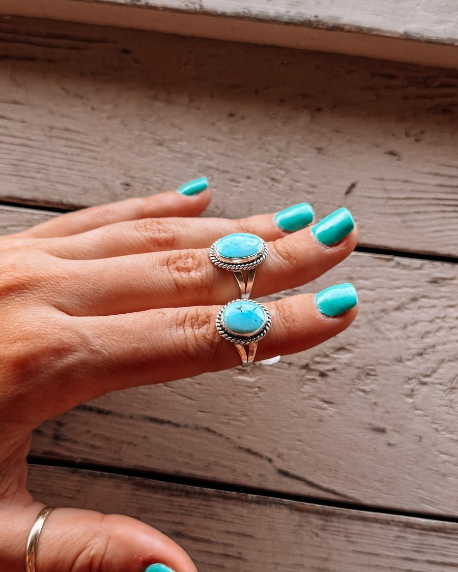 From Sea to Shining Sea Turquoise Ring - Horseshoe J & Co.