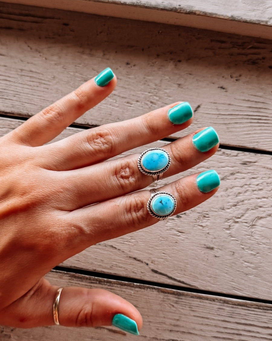 From Sea to Shining Sea Turquoise Ring - Horseshoe J & Co.