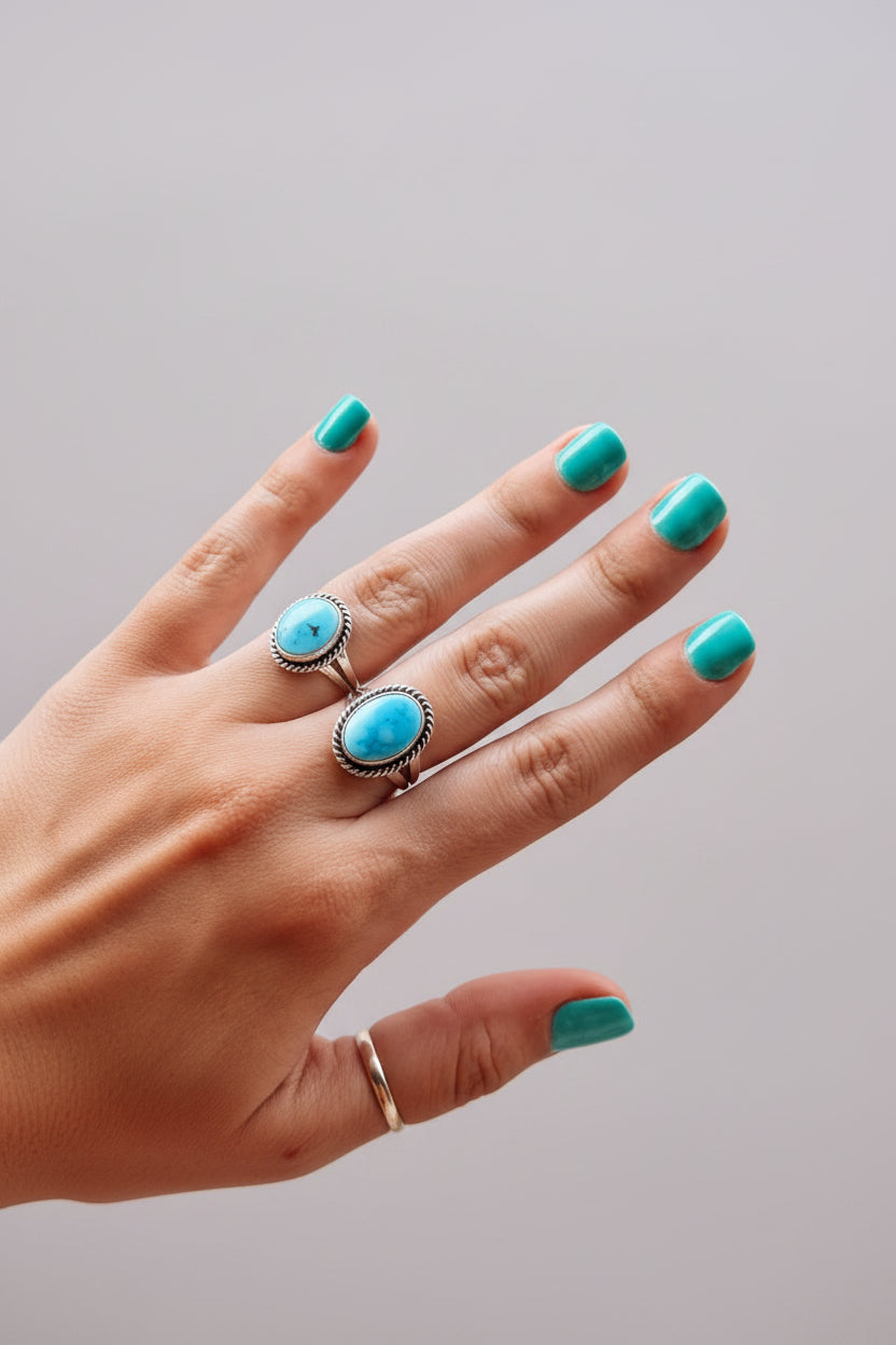 From Sea to Shining Sea Turquoise Ring - Horseshoe J & Co.