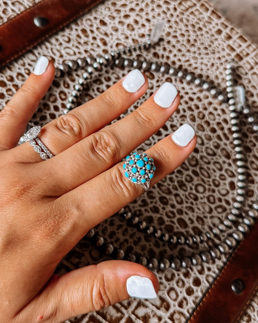 Fulton Turquoise Ring - Larger - Horseshoe J & Co.