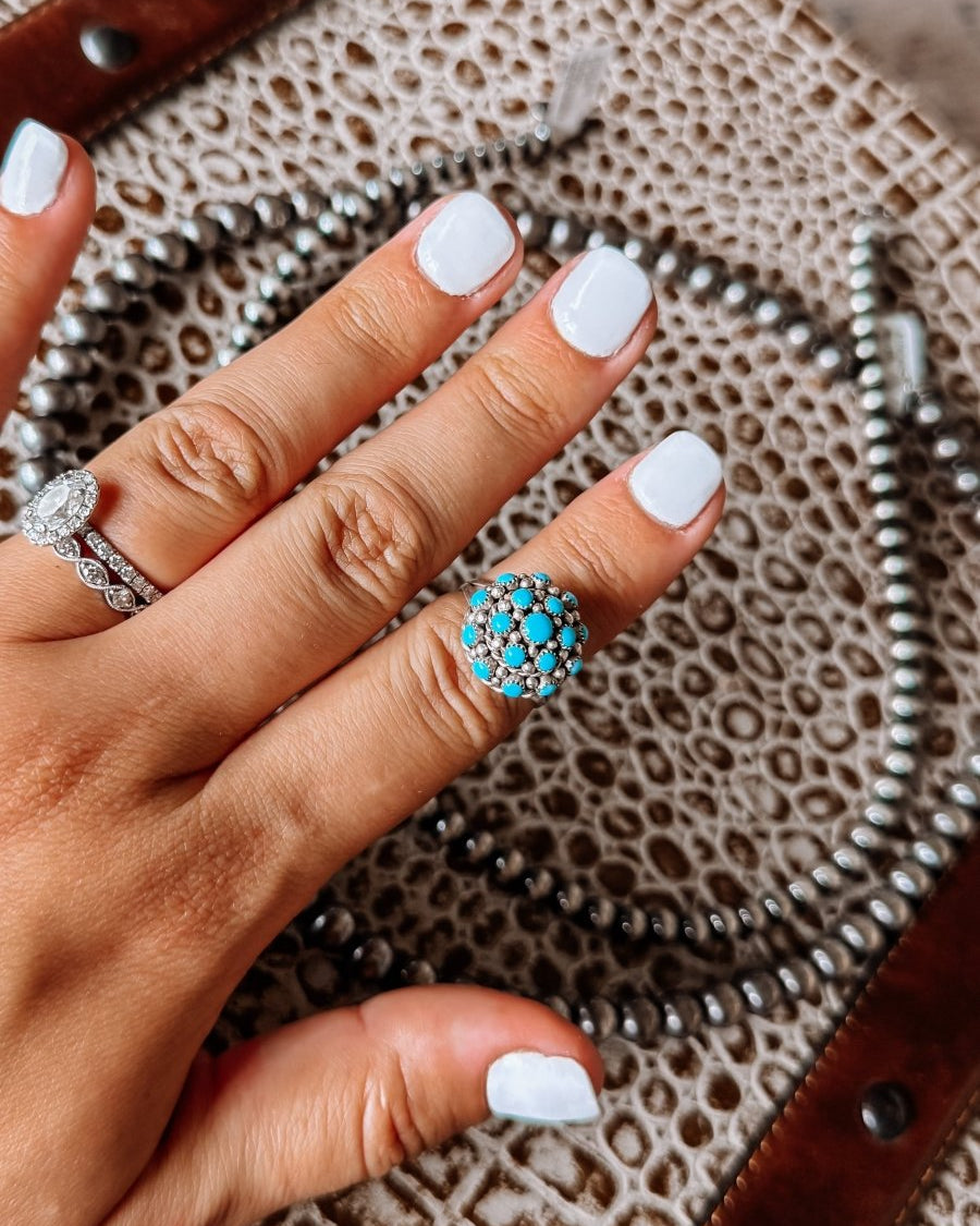 Fulton Turquoise Ring - Larger - Horseshoe J & Co.