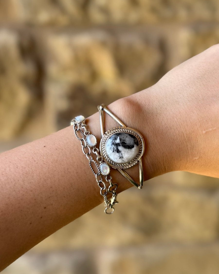 Georgetown White Buffalo Cuff Bracelet - Horseshoe J & Co.