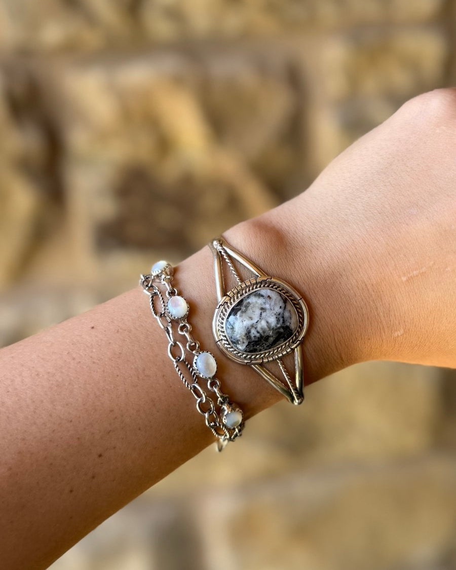 Georgetown White Buffalo Cuff Bracelet - Horseshoe J & Co.