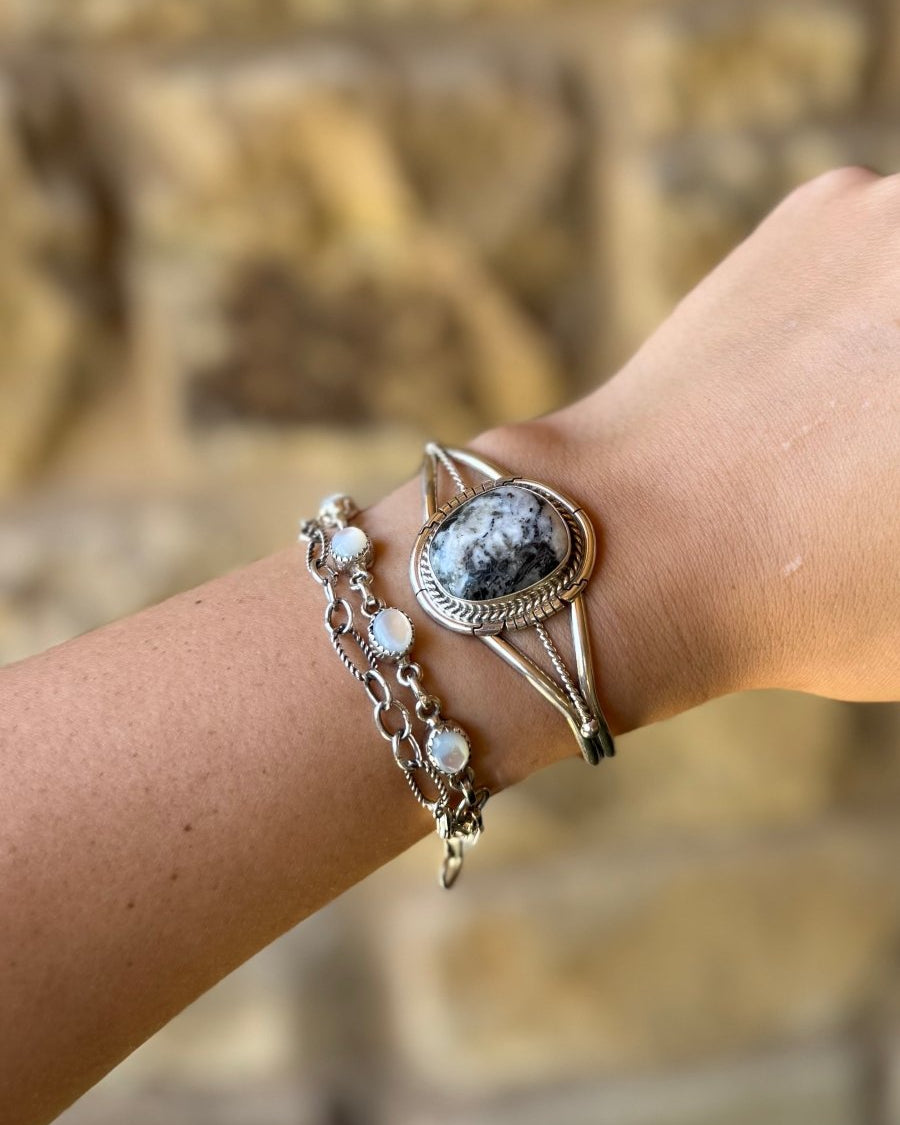 Georgetown White Buffalo Cuff Bracelet - Horseshoe J & Co.