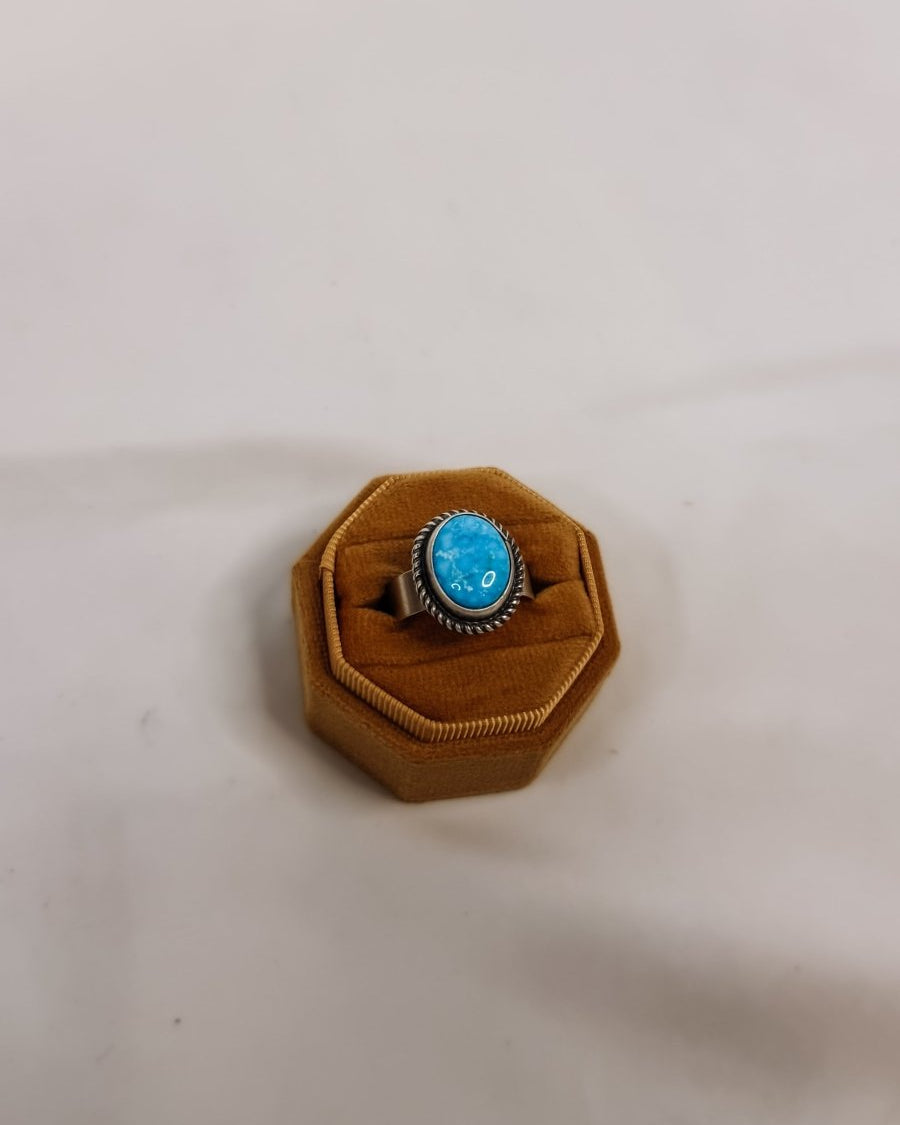 Glenrock Adjustable Turquoise Ring (Smaller) - Horseshoe J & Co.
