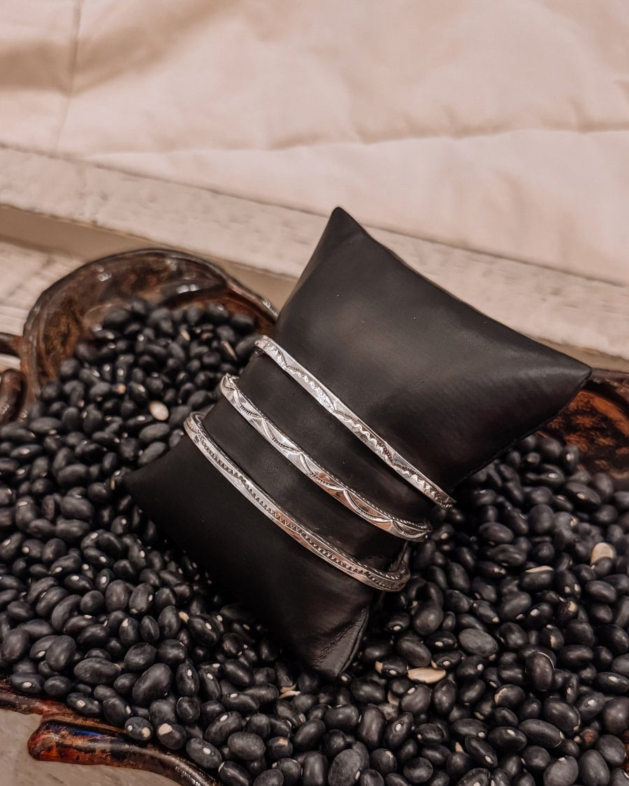 Going to Memphis Silver Stamped Cuff - Horseshoe J & Co.