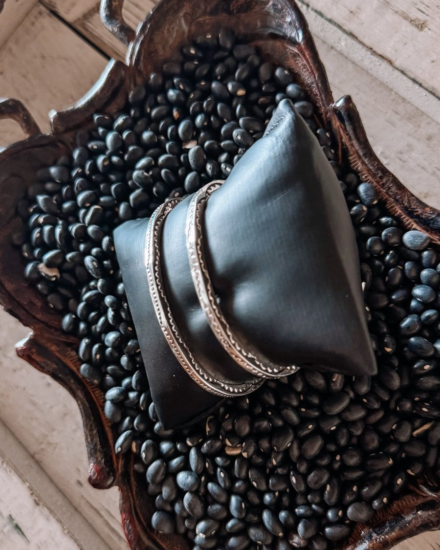 Going to Memphis Silver Stamped Cuff - Horseshoe J & Co.