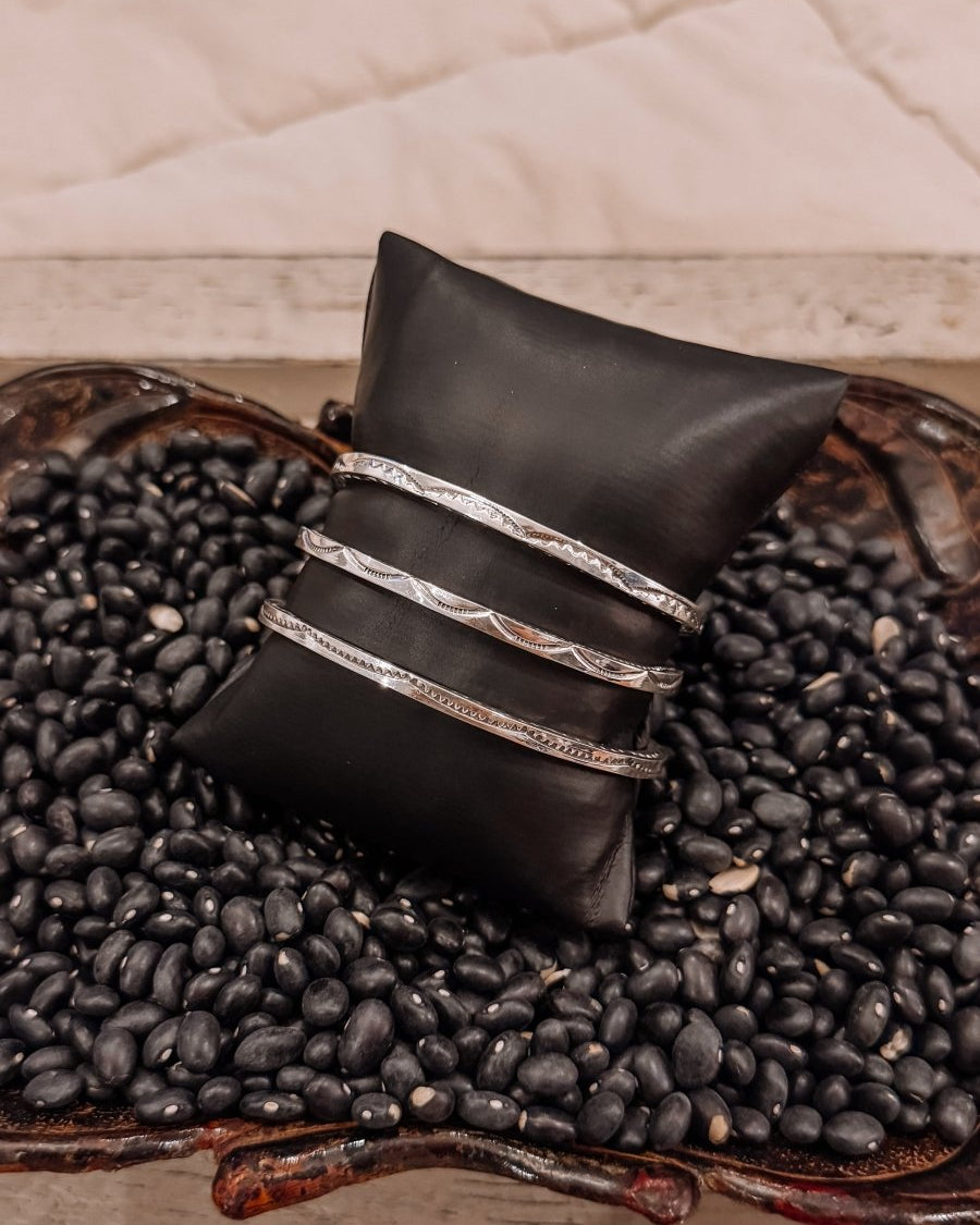 Going to Memphis Silver Stamped Cuff - Horseshoe J & Co.