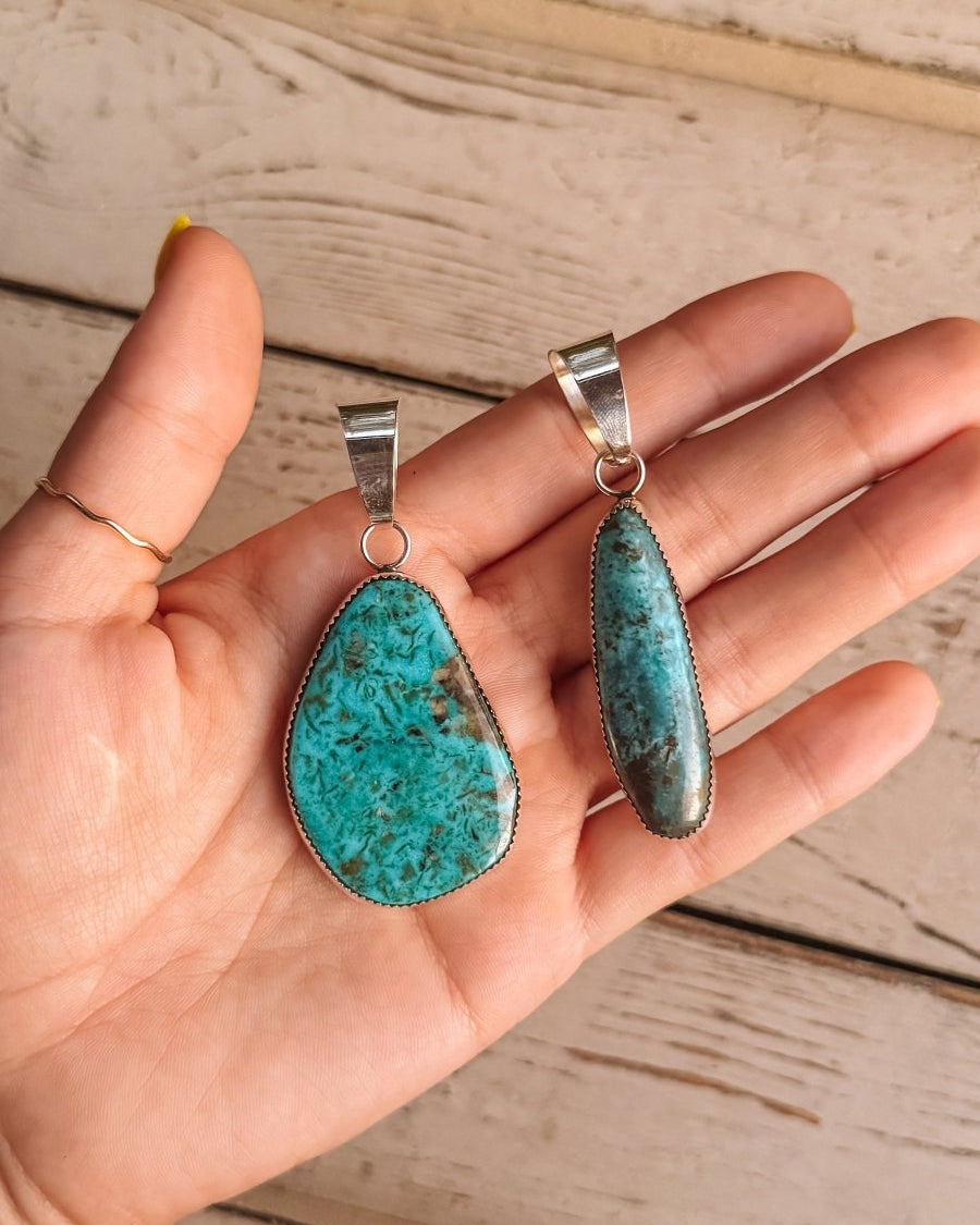 Goliad Turquoise Necklace Pendant - Horseshoe J & Co.