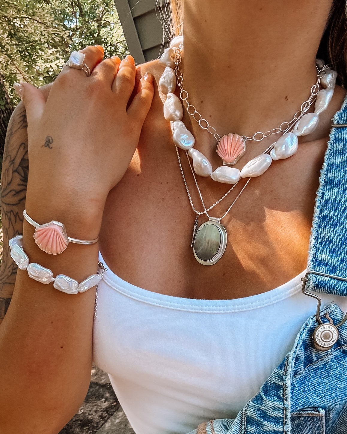 Gulfport Pink Conch Shell Necklace - Wooten's