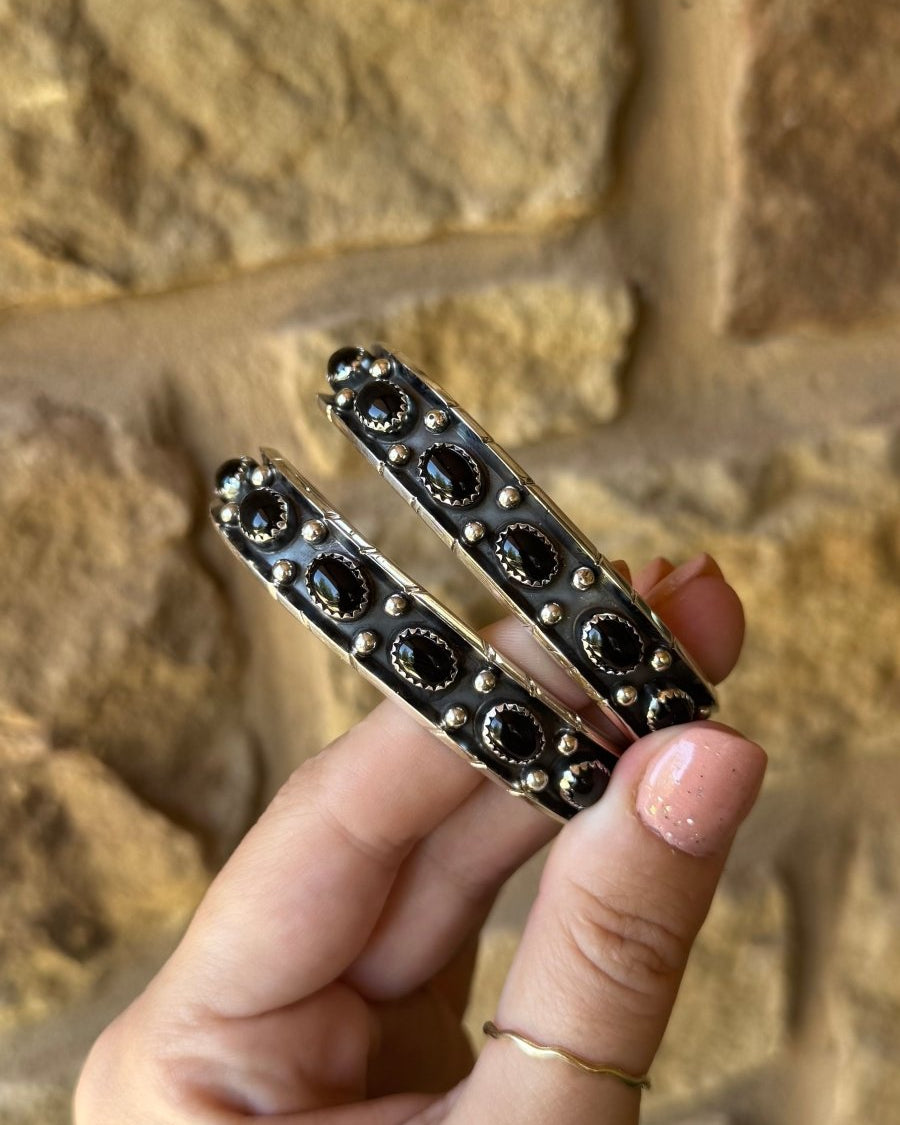 Hallsville Black Onyx Cuff Bracelet - Horseshoe J & Co.