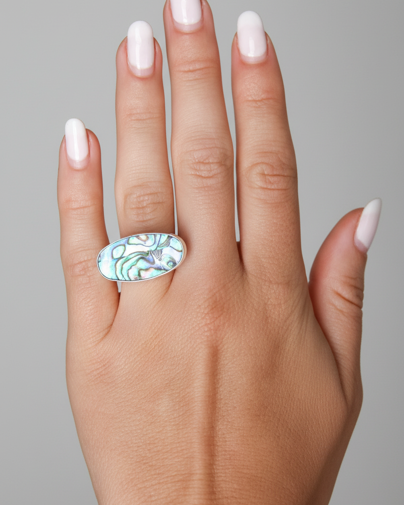Hampton Horizontal Abalone Ring - Wooten's