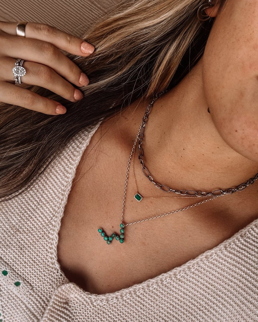 Hardin Silver Chain Necklace - Horseshoe J & Co.