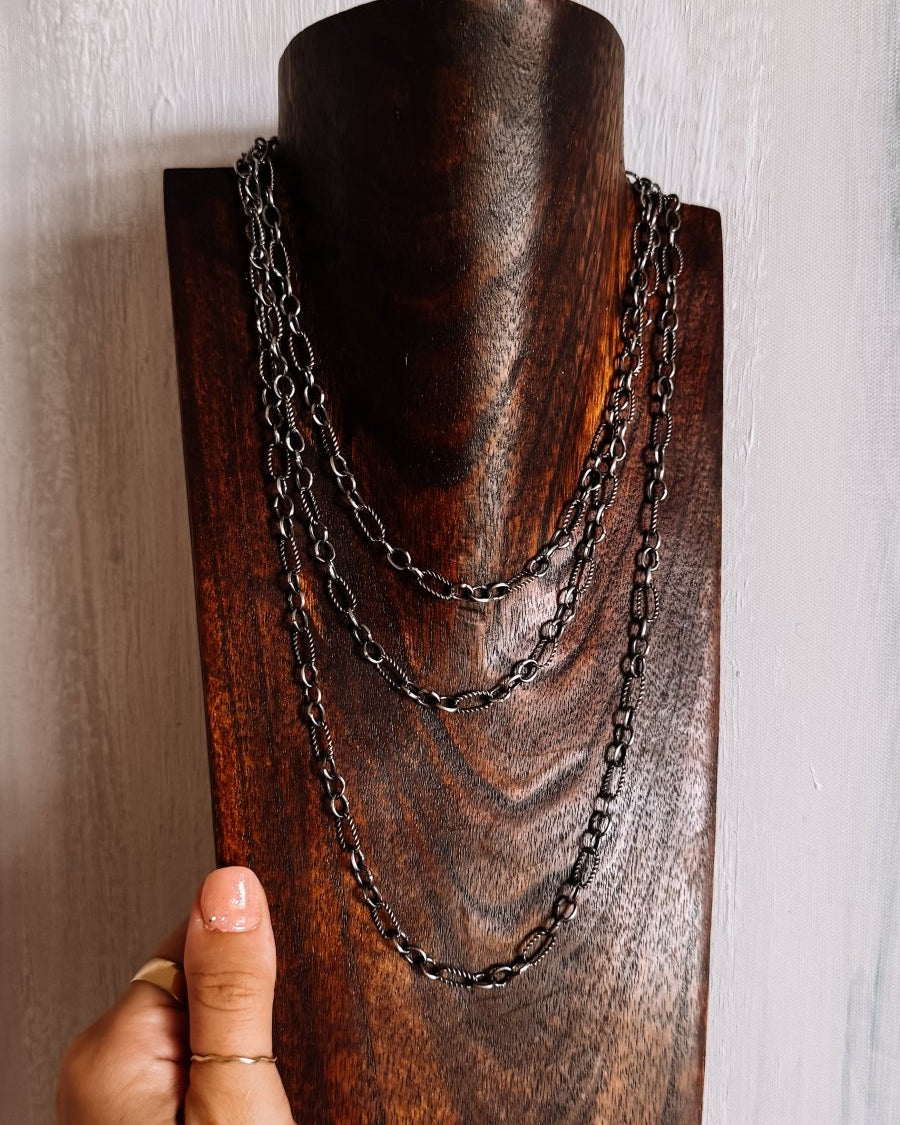 Hardin Silver Chain Necklace - Horseshoe J & Co.