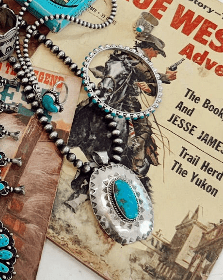 Hershey Turquoise Necklace Pendant - Horseshoe J & Co.