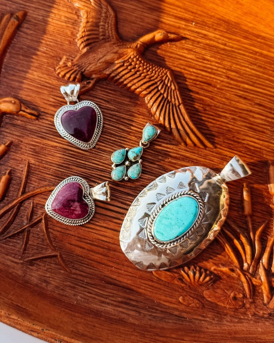 Hershey Turquoise Necklace Pendant - Horseshoe J & Co.