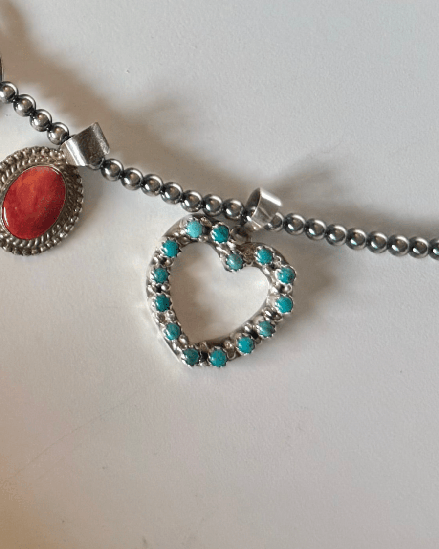 Highlands Turquoise Heart Necklace Pendant - Horseshoe J & Co.