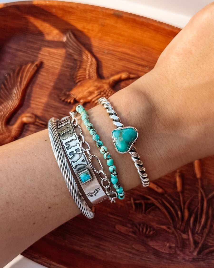 Homer Turquoise Cuff Bracelet - Horseshoe J & Co.