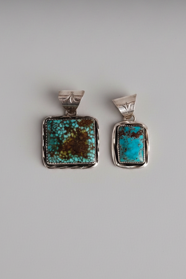 Houston Turquoise Square Pendant - Wooten's