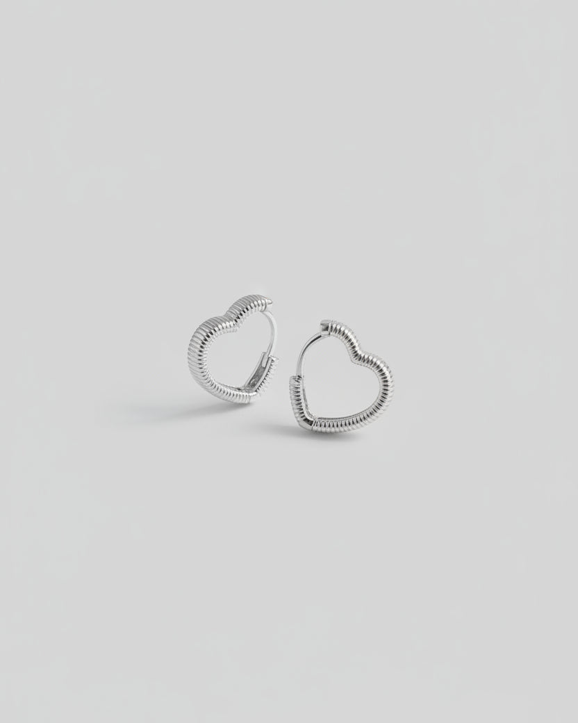 Huson Heart Shaped Hoops - Wooten's