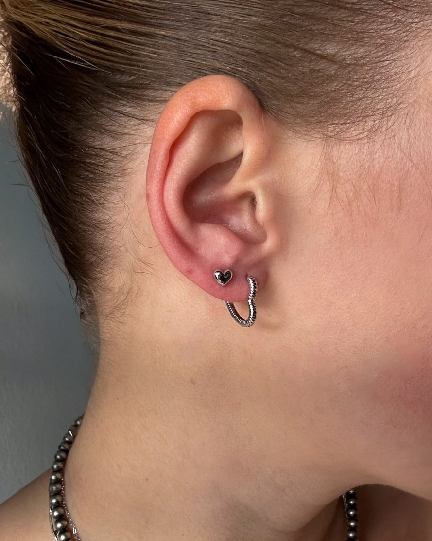 Huson Heart Shaped Hoops - Wooten's