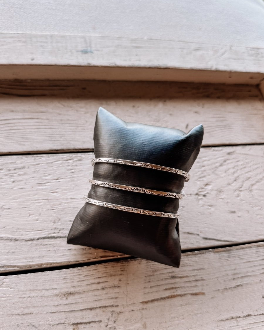 I Walk The Line Stamped Cuff Bracelet - Horseshoe J & Co.