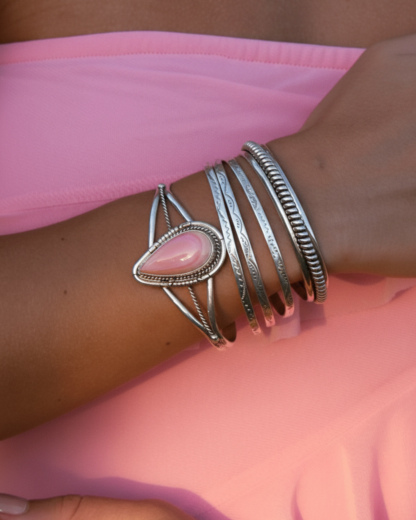 I Walk The Line Stamped Cuff Bracelet - Horseshoe J & Co.