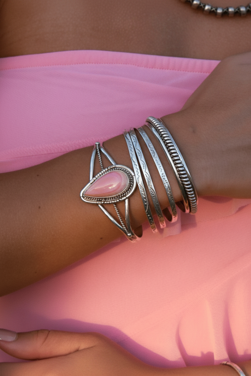 I Walk The Line Stamped Cuff Bracelet - Horseshoe J & Co.