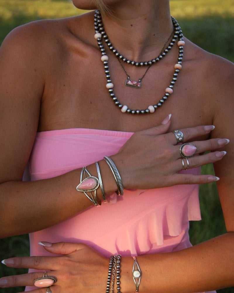 I Walk The Line Stamped Cuff Bracelet - Horseshoe J & Co.